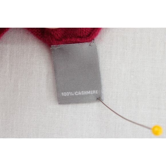 Neiman Marcus 100% Cashmere Sweater Women's Small Red Bell Sleeve Cozy Luxury - Picture 7 of 8